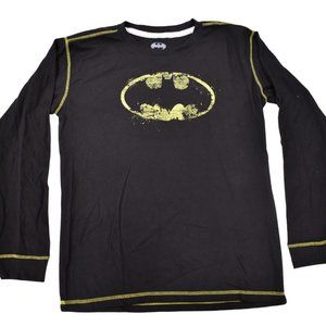 DC Comics Batman Mens Dark Knight Thermal Graphic Long Sleeve Black Shirt New XL